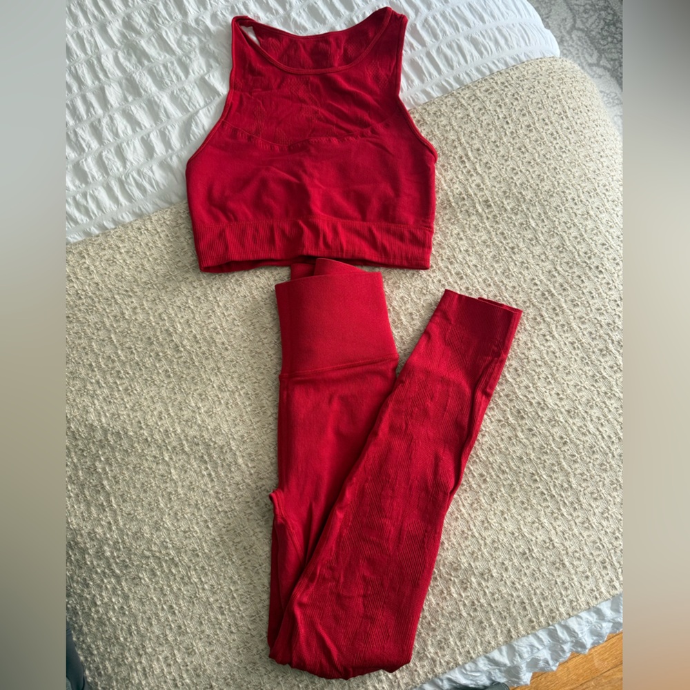 Fabletics Sculptknit Workout Set - Persimmon - image 6